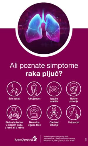ZAKUP – Pljučni rak – polovica se jih odkrije v razsejanem stanju – AstraZeneca